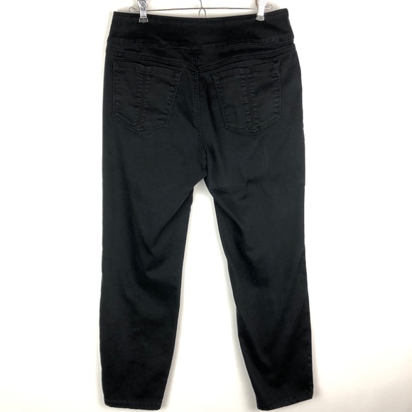 French Dressing Jeans Slim Black High Waisted Ankle Pant w/ Stretchy Waist - Picture 2 of 11